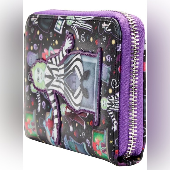 Loungefly Beetlejuice Icons Vegan Leather Mini Backpack & Wallet Set -NWT - Picture 10 of 13